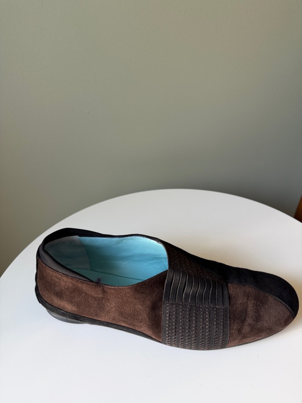 Thierry Rabotin suede slip-on shoes flats,loafers handcrafted in Italy Size 39.5